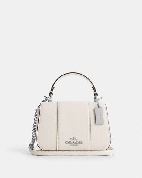COACH®,LYSA TOP HANDLE,Silver/Chalk,Front View