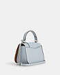COACH®,LYSA TOP HANDLE,Silver/Pale Blue,Angle View