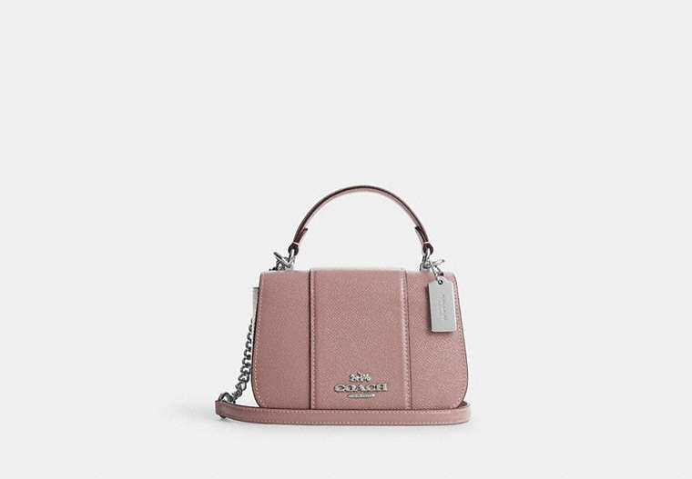 COACH®,LYSA TOP HANDLE,Silver/Dusty Rose,Front View