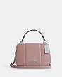 COACH®,LYSA TOP HANDLE,Small,Silver/Dusty Rose,Front View
