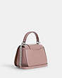 COACH®,LYSA TOP HANDLE,Silver/Dusty Rose,Angle View