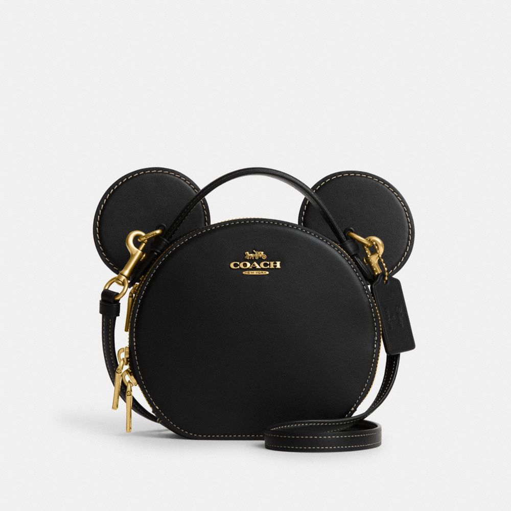 COACH x DISNEY Collaboration Micky Minnie Mouse Emblem Signature Backpack  Outlet