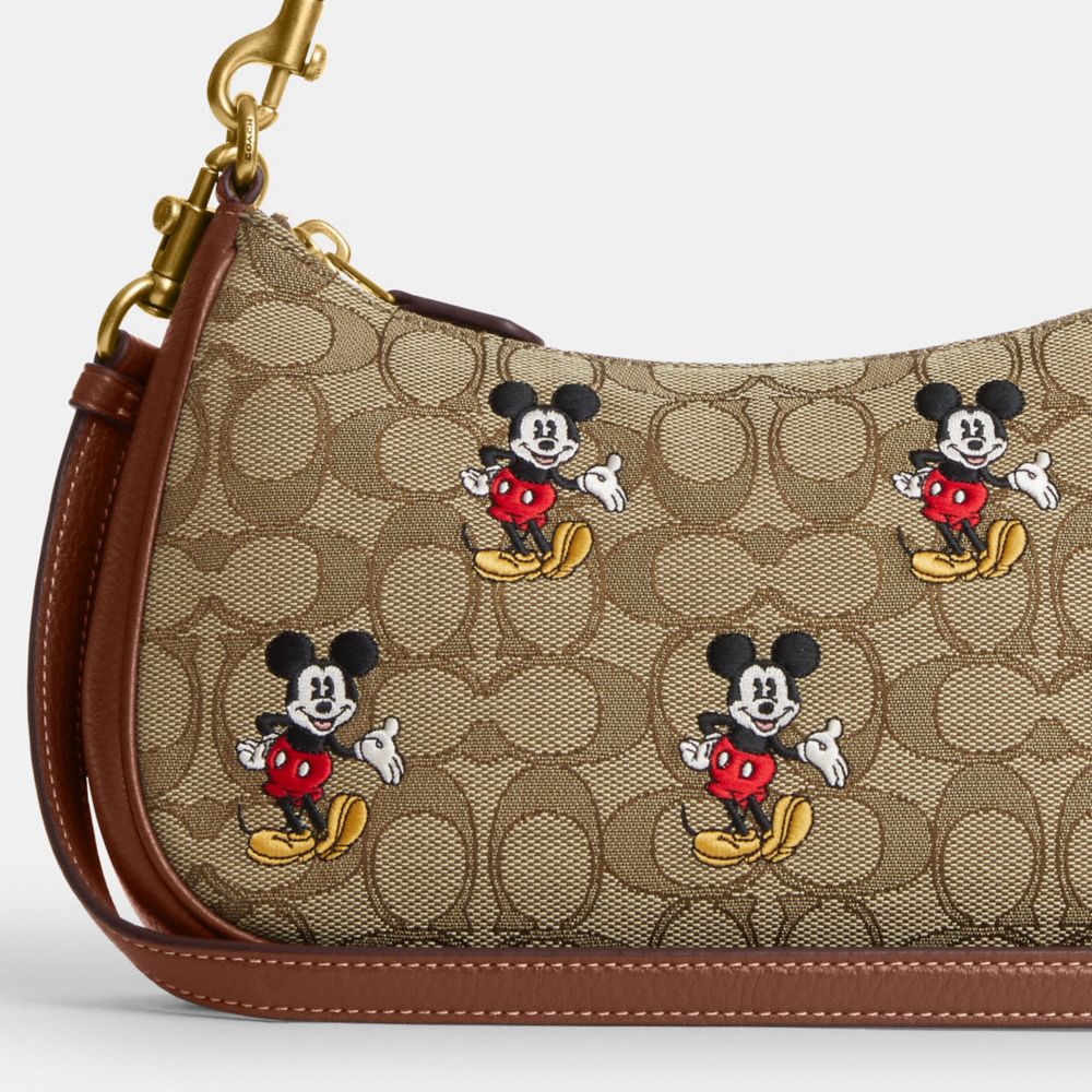 【DISNEY X COACH】テリ ショルダー バッグ / シグネチャー ジャカード / ミッキーマウス プリント