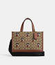COACH®,DISNEY X COACH DEMPSEY CARRYALL IN SIGNATURE JACQUARD WITH MICKEY MOUSE PRINT,Jacquard,Brass/Khaki/Redwood Multi,Front View