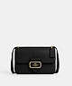 COACH®,LARGE MORGAN SQUARE CROSSBODY,Embossed Leather,Gold/Black,Front View