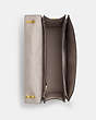 COACH®,LARGE MORGAN SQUARE CROSSBODY,Embossed Leather,Gold/Grey Birch,Inside View,Top View