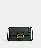 COACH®,LARGE MORGAN SQUARE CROSSBODY,Embossed Leather,Medium,Gold/Amazon Green,Front View