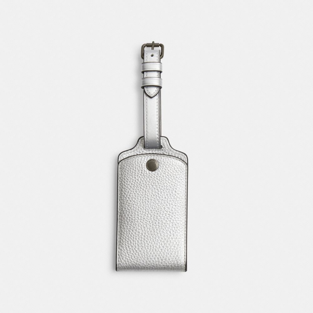 Black Pebbled Luggage Tag