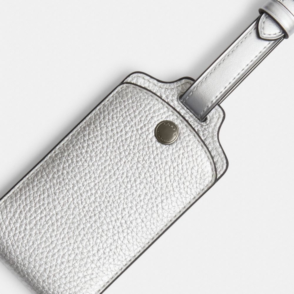 Black Pebbled Luggage Tag