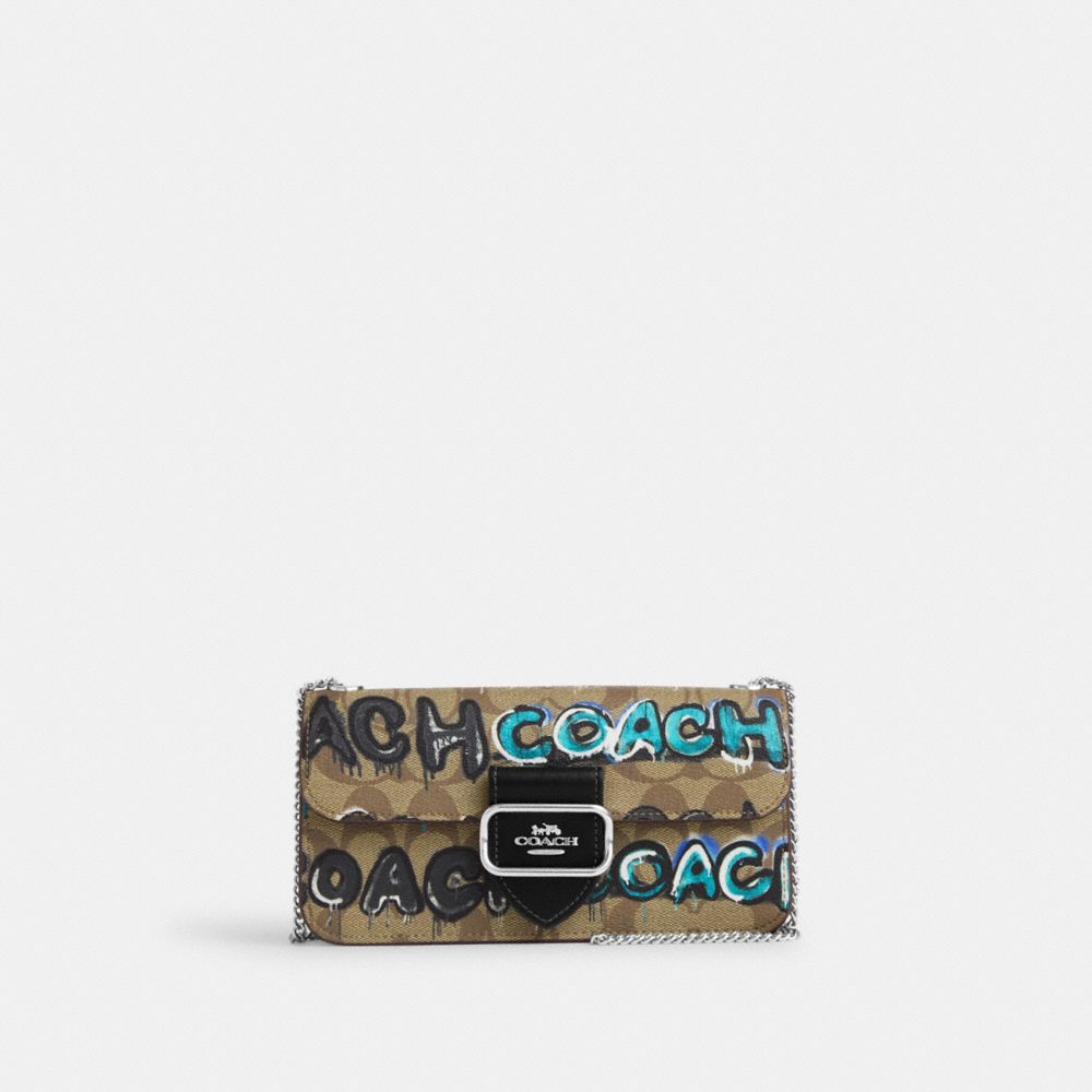 Coach Morgan Square Crossbody in Blocked Signature Canvas