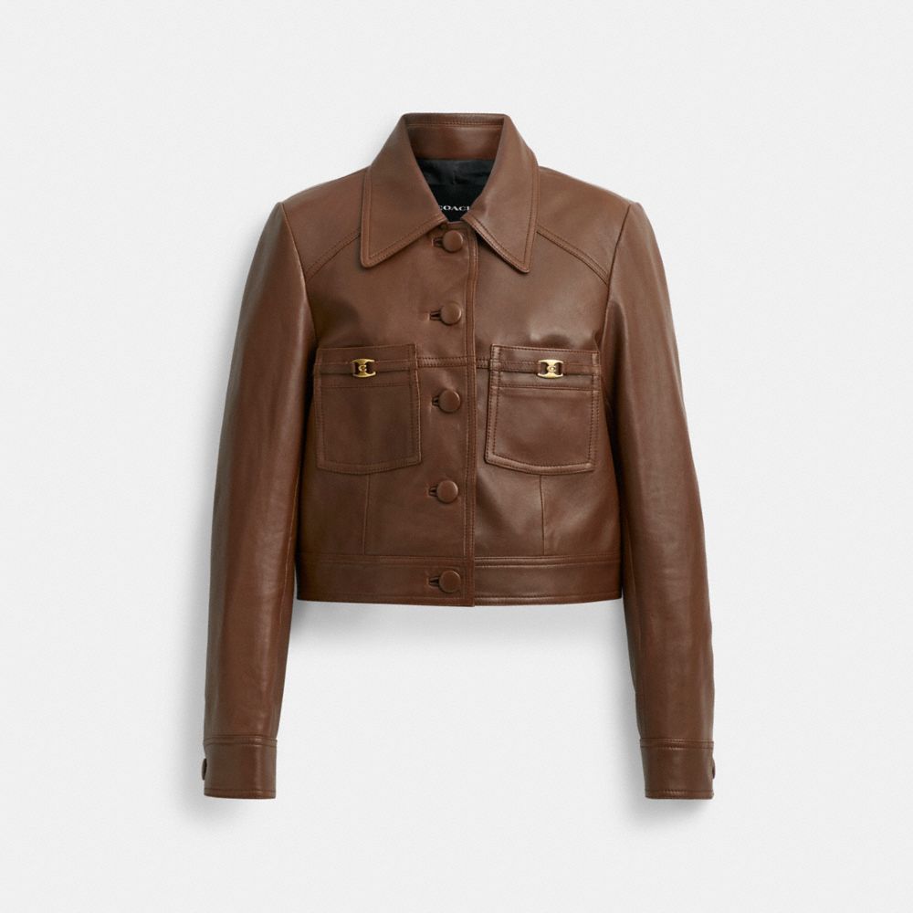 COACH® | Shrunken Leather Jacket