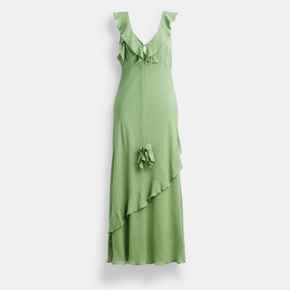 COACH® | V Neck Bias Dress