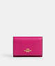 COACH®,MICROPORTEFEUILLE,PITONE LUCIDO,Im/Cerise,Front View