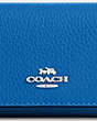 COACH®,MICRO WALLET,Leather,Mini,Silver/Bright Blue