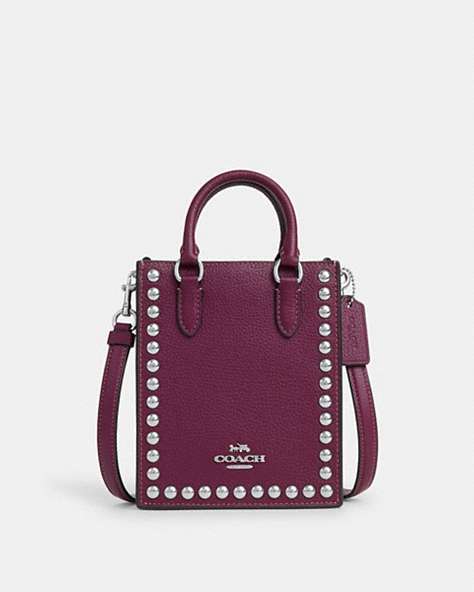 North South Mini Tote With Rivets
