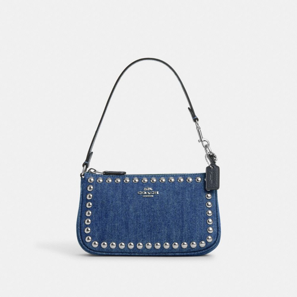 Buy the Coach Denim Mini Crossbody Satchel Blue