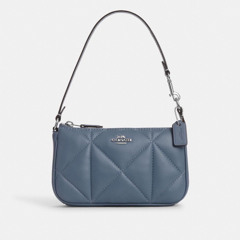 Coach- Nolita 15 With Puffy Diamond Quilting (Silver/Pale Lime