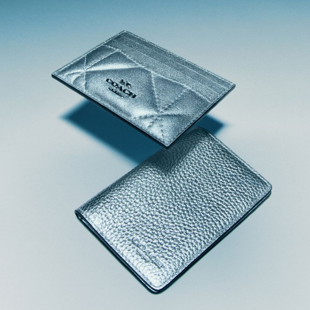 Coach Slim Id Card Case With Puffy Diamond Quilting