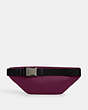 COACH®,TRACK BELT BAG IN COLORBLOCK WITH COACH STAMP,Suede,Black Antique Nickel/Deep Berry Multi,Back View