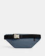 COACH®,TRACK BELT BAG IN COLORBLOCK WITH COACH STAMP,Suede,Black Antique Nickel/Light Mist Multi,Back View