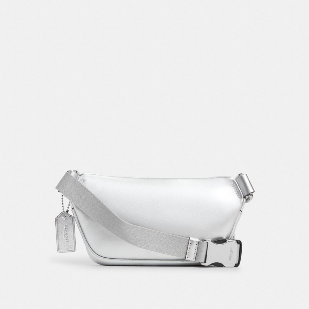 Silver cheap belt bag