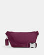 COACH®,MINI BELT BAG WITH PUFFY DIAMOND QUILTING,Leather,Mini,Silver/Deep Berry,Back View
