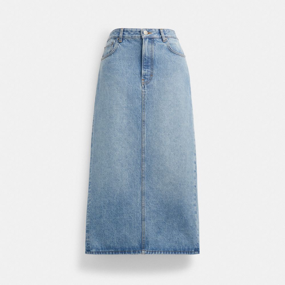 Knee length shop denim skirt next