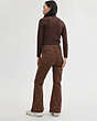 COACH®,CANVAS BOOT CUT JEANS,Brown,Scale View