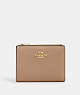 COACH®,BIFOLD WALLET,Pebble Leather,Gold/Taupe,Front View