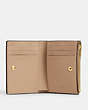 COACH®,BIFOLD WALLET,Pebble Leather,Gold/Taupe,Inside View,Top View