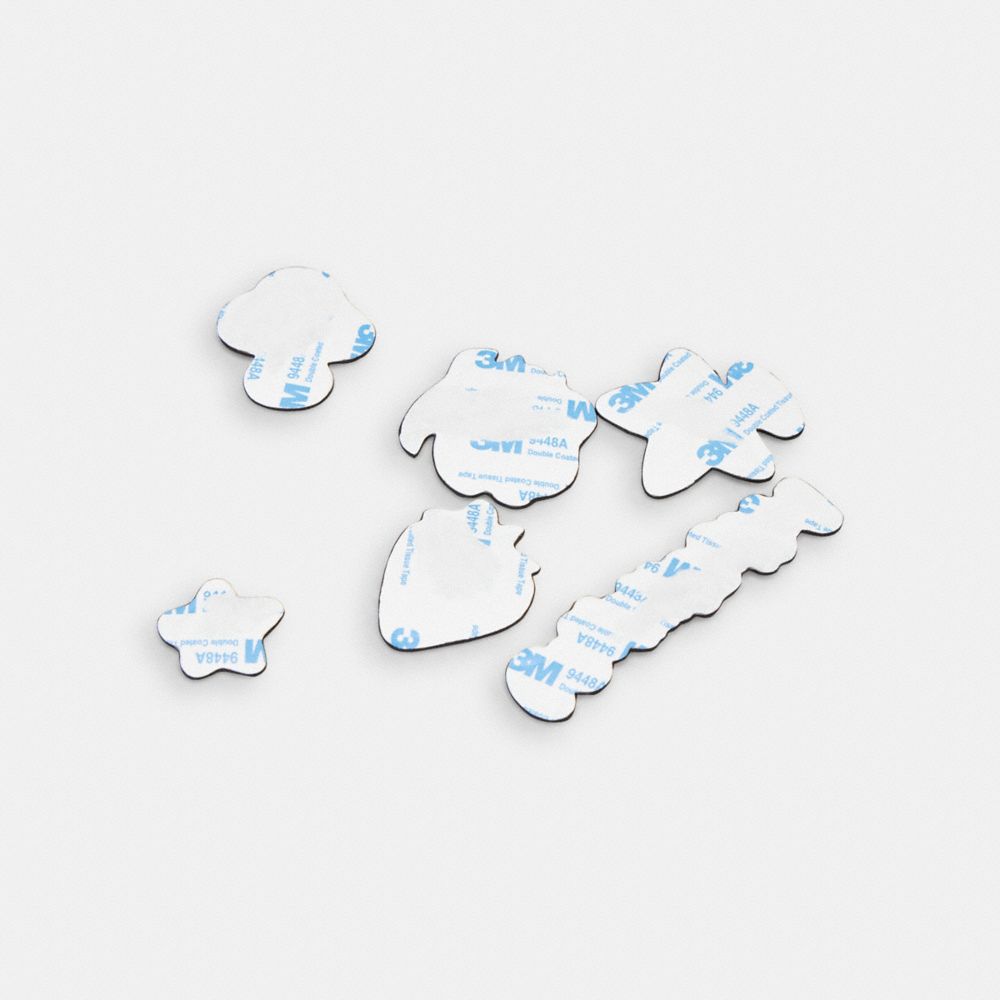 COACH®,Sticker Set In Upcrafted Leather,,Back View