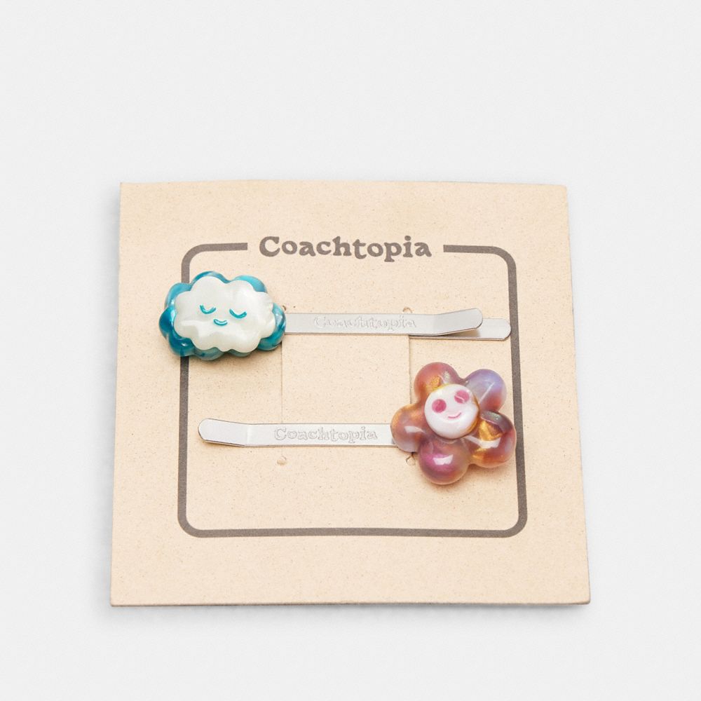 COACH®,Hair Clip Set,,Angle View