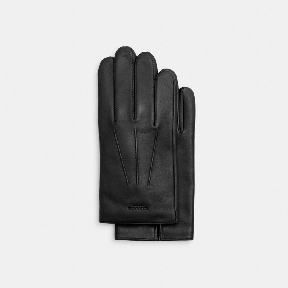 【タグ付き未使用】COACH レザー 手袋 ブラック 黒 BLACK