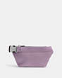 COACH®,BELT BAG WITH SIGNATURE CANVAS INTERIOR DETAIL,Crossgrain Leather,Mini,Soft Purple,Back View