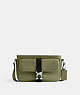 COACH®,BECK SLIM CROSSBODY,Pebble Leather,Mini,Moss,Front View