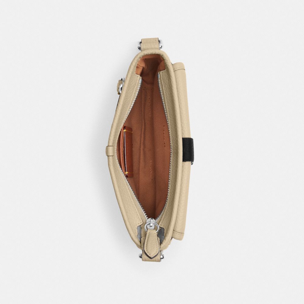 COACH®,PORTÉ-CROISÉ MINCE BECK,Cuir galet,Ivoire,Inside View,Top View