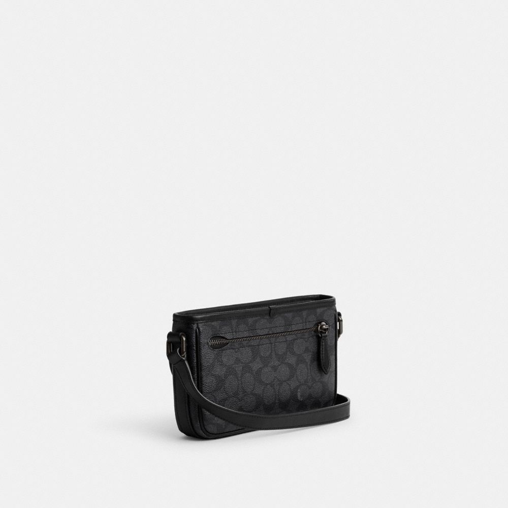 COACH®,Beck Slim Crossbody In Signature Canvas,,Angle View