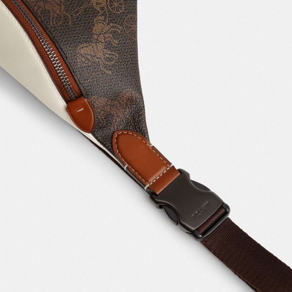 COACH®,Charter Belt Bag 7 With Large Horse And Carriage Print,,Closer View