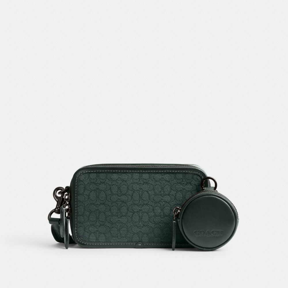 Charter Slim Crossbody In Micro Signature Jacquard