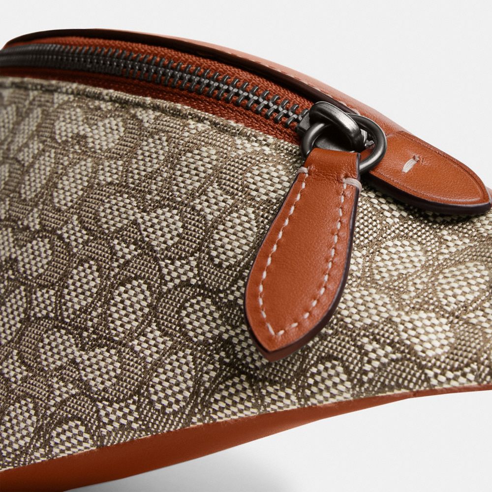 Coach League Signature Jacquard Belt Bag (Belt Bags)