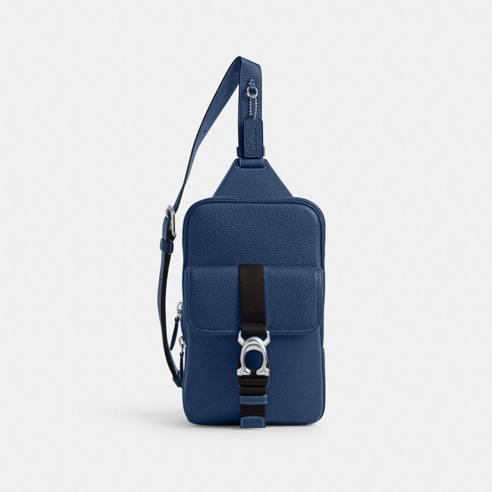 COACH®,BECK PACK,Medium,Deep Blue,Front View