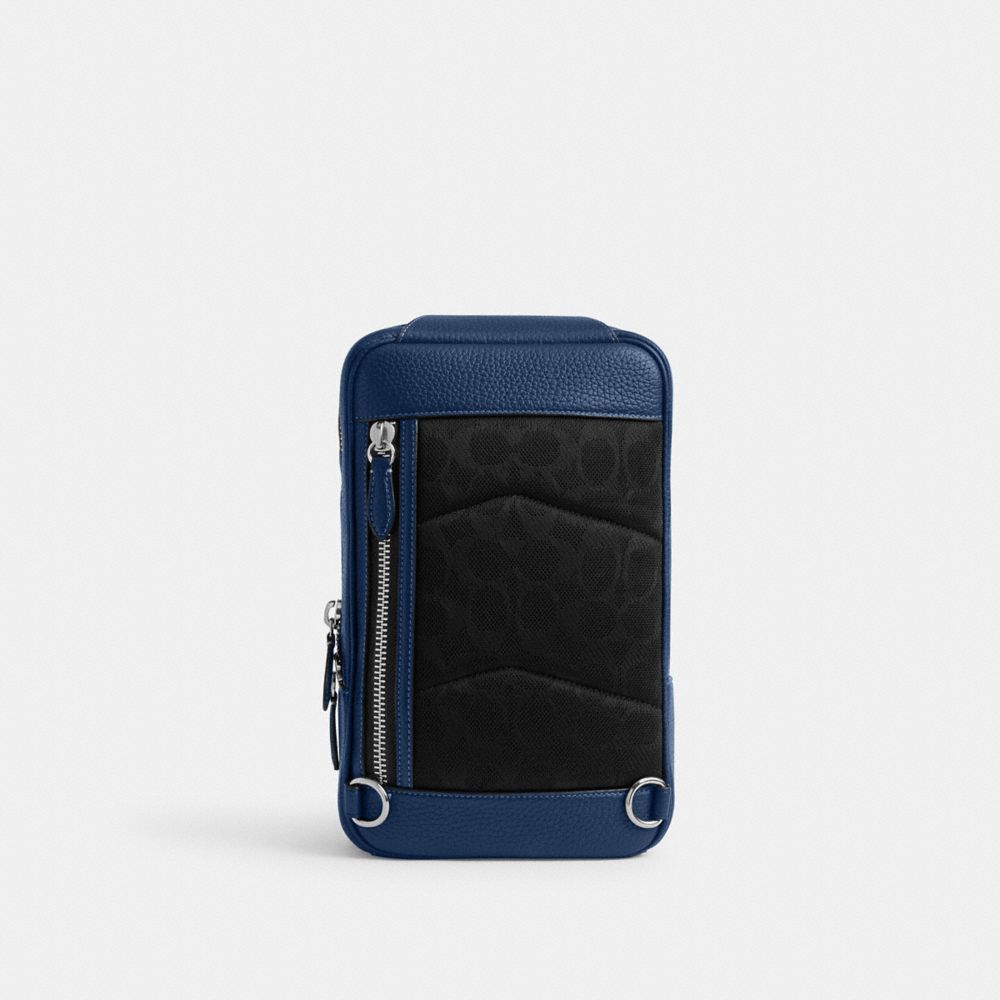 COACH®,ベック パック,メッセンジャー&ボディバッグ,ﾃﾞｨｰﾌﾟﾌﾞﾙｰ