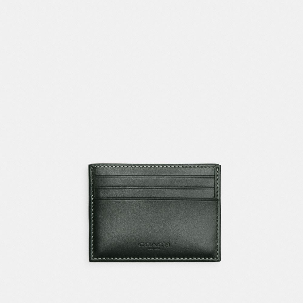 Coach leather card online case