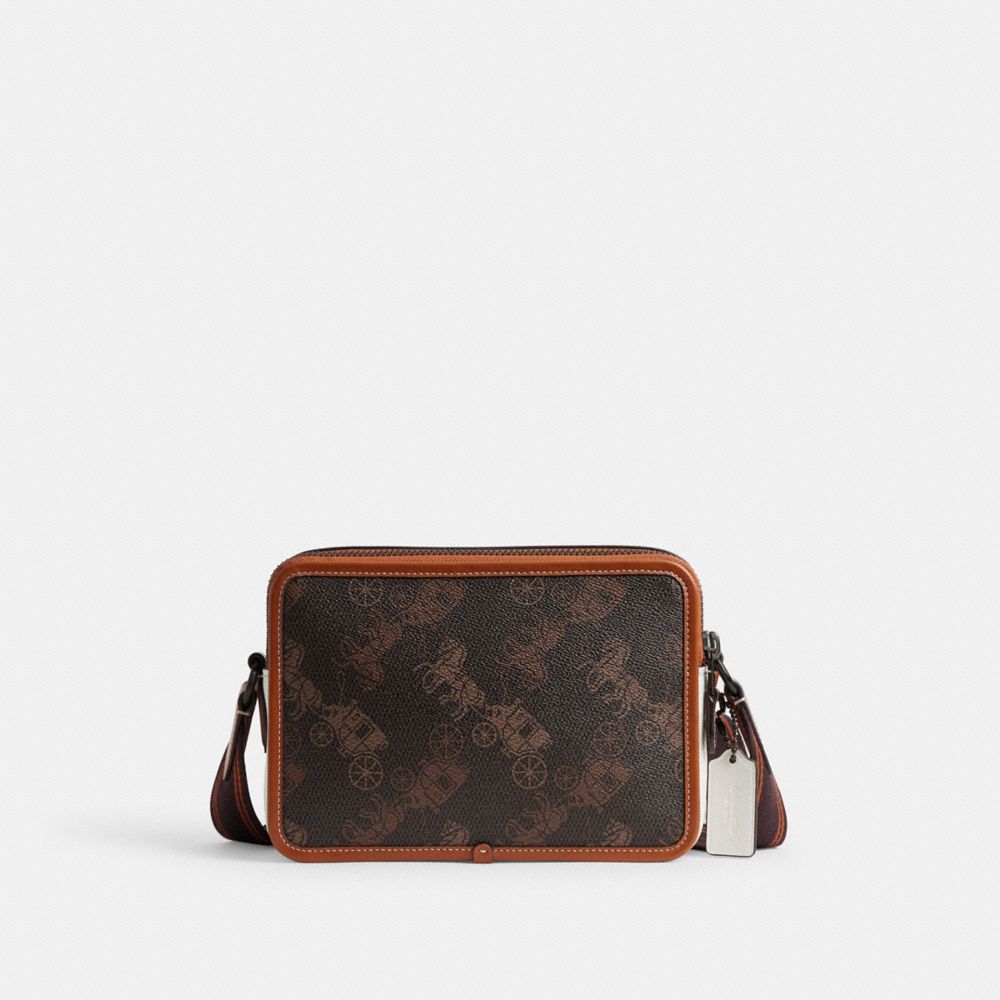 Coach monogram-jacquard Camera Bag - Brown