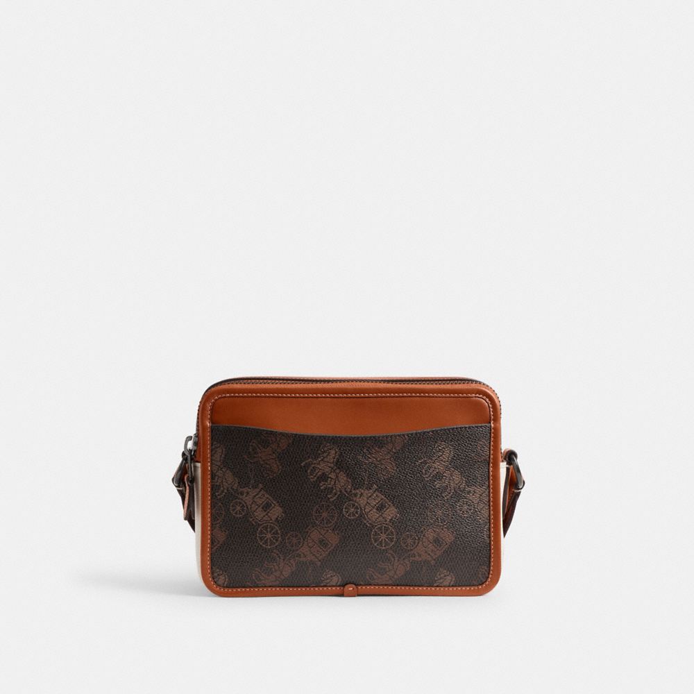 COACH®,Charter Crossbody Bag 24 With Large Horse And Carriage Print,,Back View