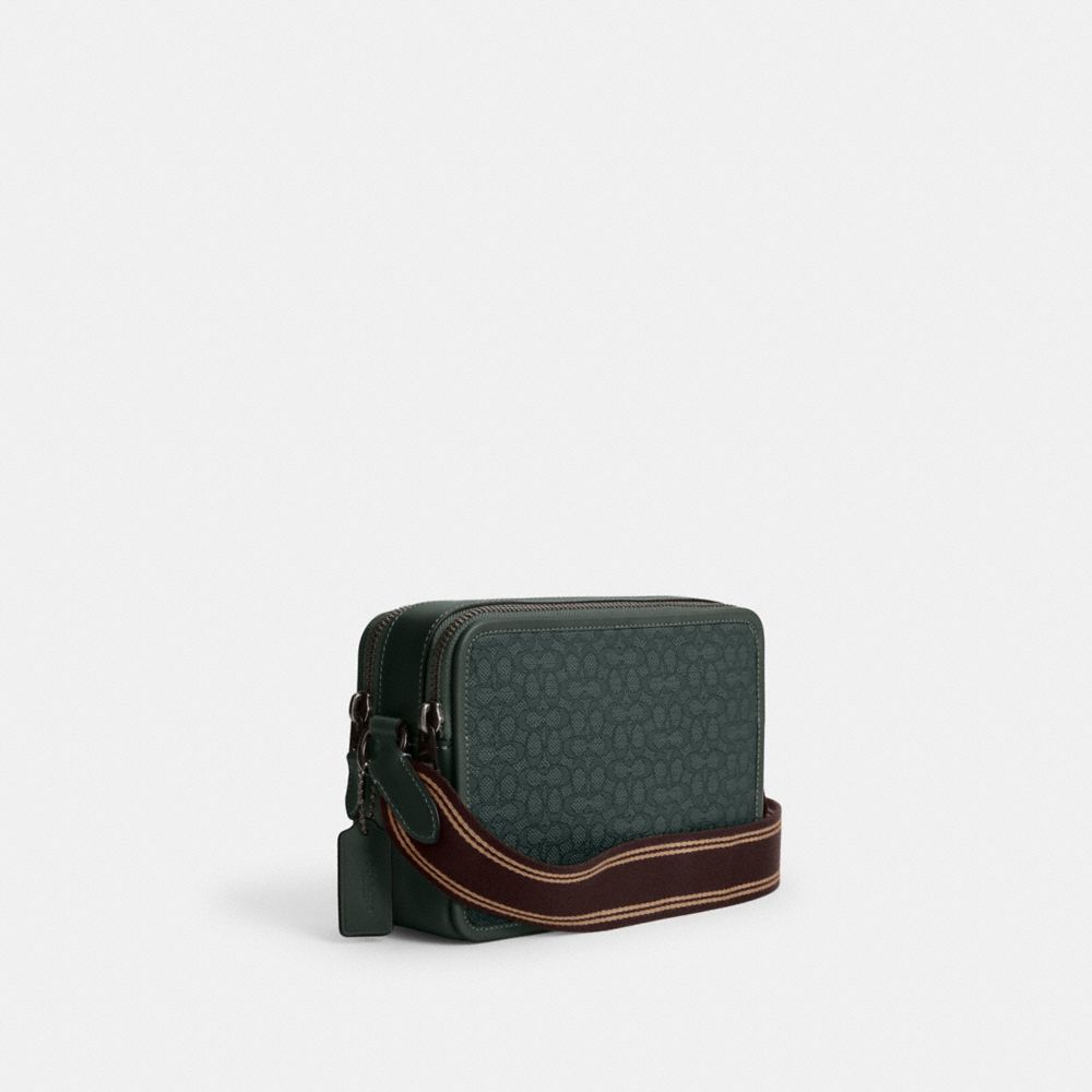 COACH®,Charter Crossbody Bag 24 In Micro Signature Jacquard,,Angle View