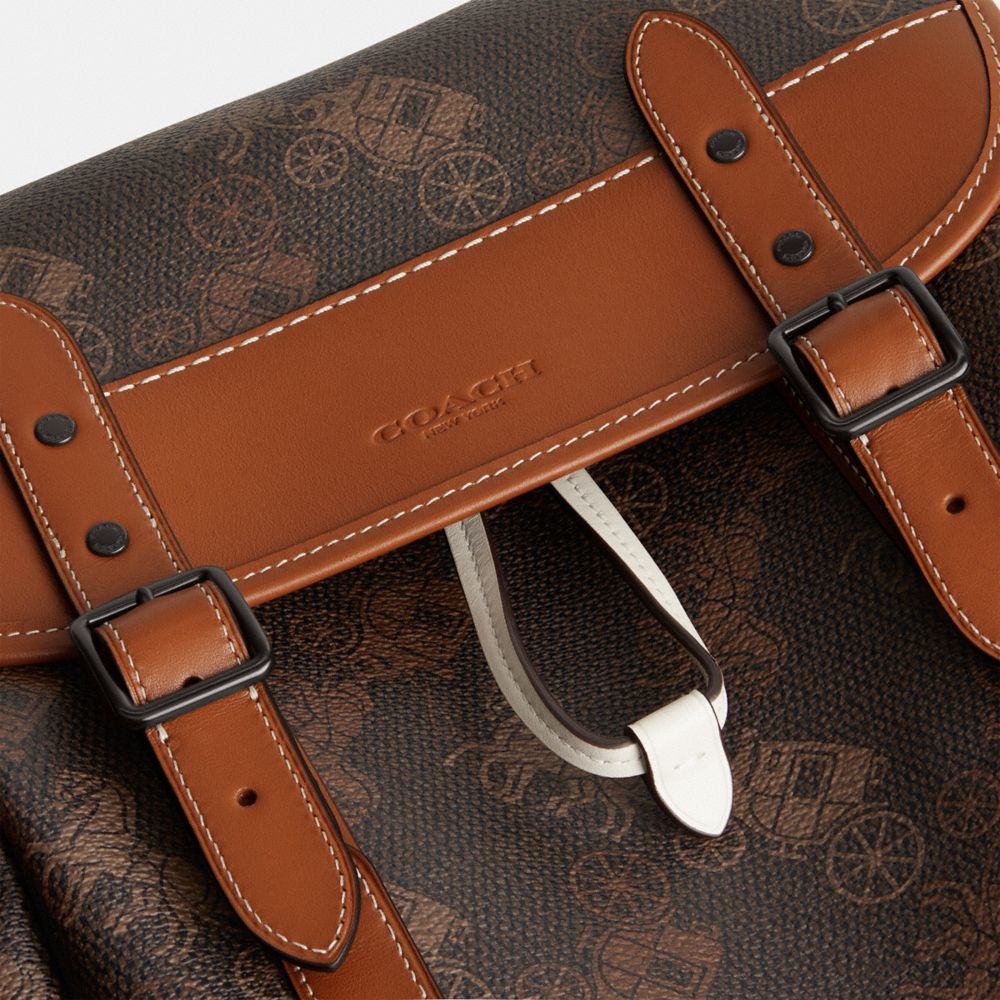 Coach Charter Printed Coated CanvasRefined Calfskin Leather Belt Bag - Truffle/burnished Amber