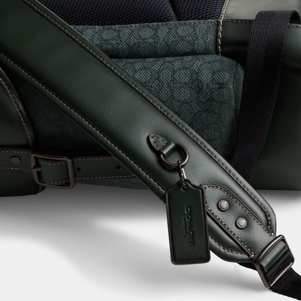 エレガント✨COACH コーチ バックパック　ブロックド　シグネチャー　レザー コーチ(COACH) シグネチャー(Signature) リュック・バックパック