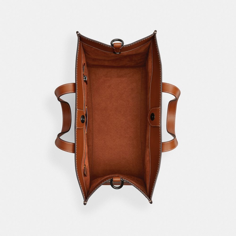 COACH®,Field Tote Bag 40 In Micro Signature Jacquard,,Inside View,Top View