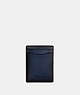 COACH®,MONEY CLIP CARD CASE,Glovetanned Leather,Deep Blue,Front View